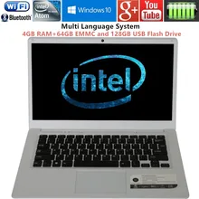 Notebook computer Win10 14″ Ultra Slim 1366x768P Atom X5-Z8350 Quad Core 4G RAM+64G EMMC+128G U Drive Laptops WiFi,HDMI for SALE