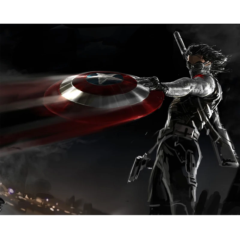 

Full Drill 5D Diy Diamond Painting Cartoon "Marvel Superheroes" Diamond Embroidery Captain America Diamond Mosaics Unframed A31