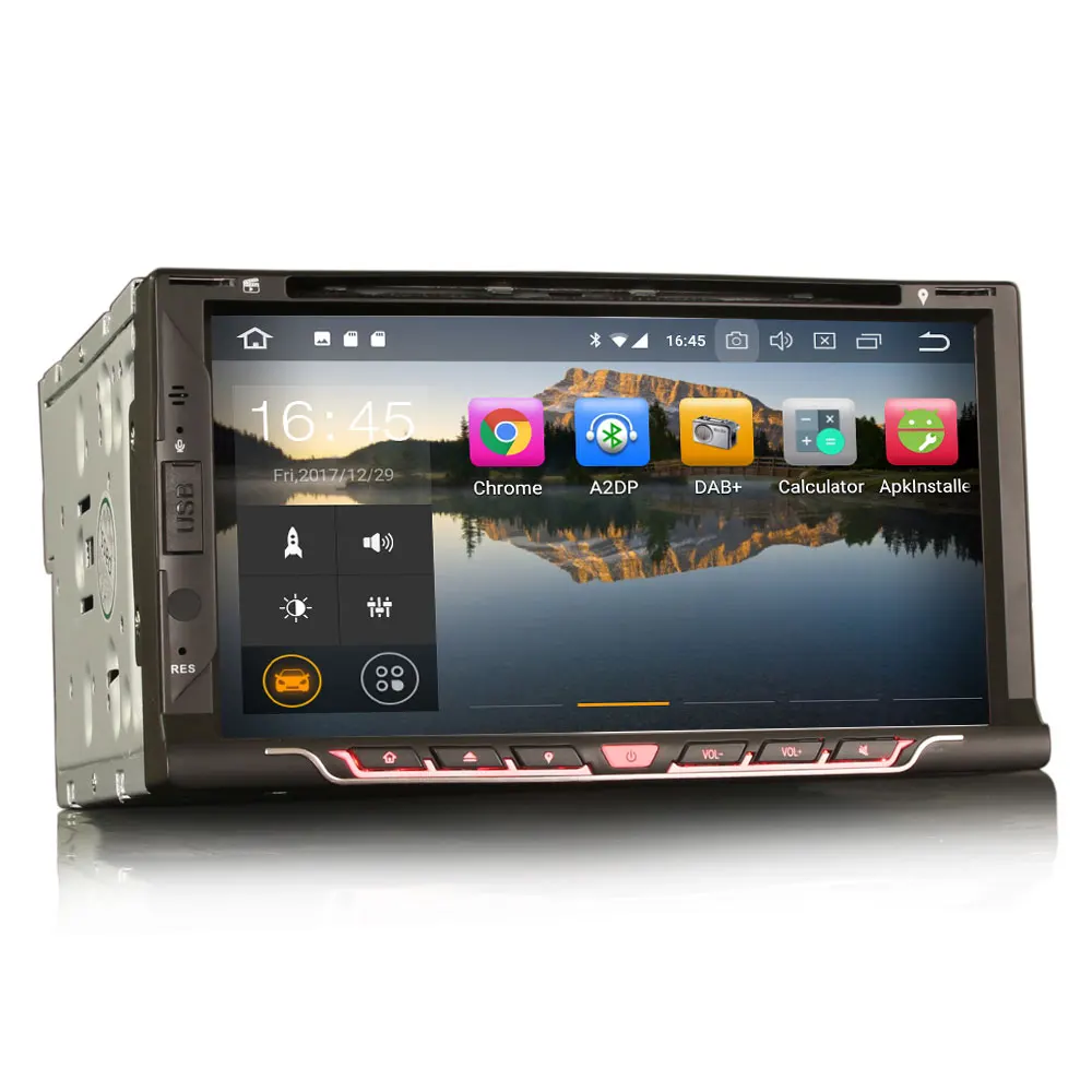 Top 6.95" Android 9.0 Pie OS 2 Din Car DVD Multimedia Two Din Car Navigation GPS Double Din Car Radio with Split Screen Support 4