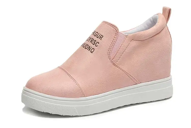 Ankle boots women shoes 2019 new fashion slip-on breathable casual shoes woman wedges solid high heels sneakers women boot (10)