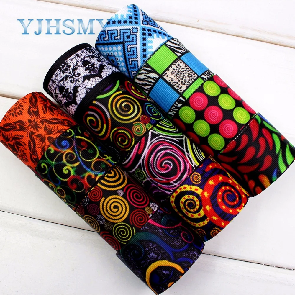 YJHSMY 174145 38 мм геометрические печатные grosgrain ленты DIY ручной работы свадебные