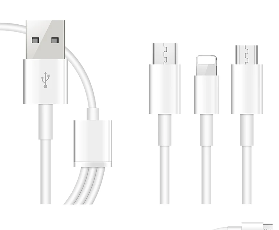 NOHON USB Phone Cables For iPhone 6 5s 7 8 Plus X XS Charging Type-C Micro USB For Samsung S8 S9 Note 8 3 in 1 Charging Cable (4)