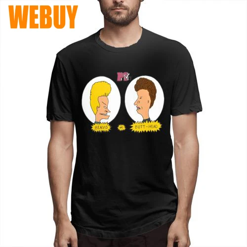 

Hipster Beavis And Butthead MTV Shirt T-shirt Male Organnic Cotton S-6XL Short Sleeve Top design Fashion New Arrival 3D