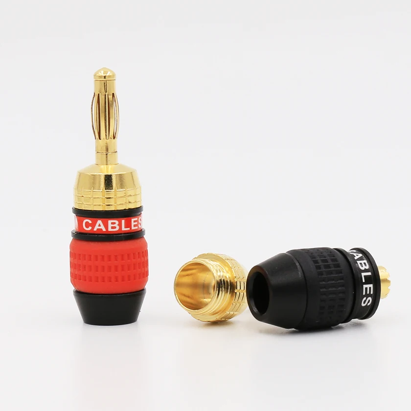 8 шт. штекеры типа банан с позолоченным проводом для динамика|plug gold|plug connectorplug banana |