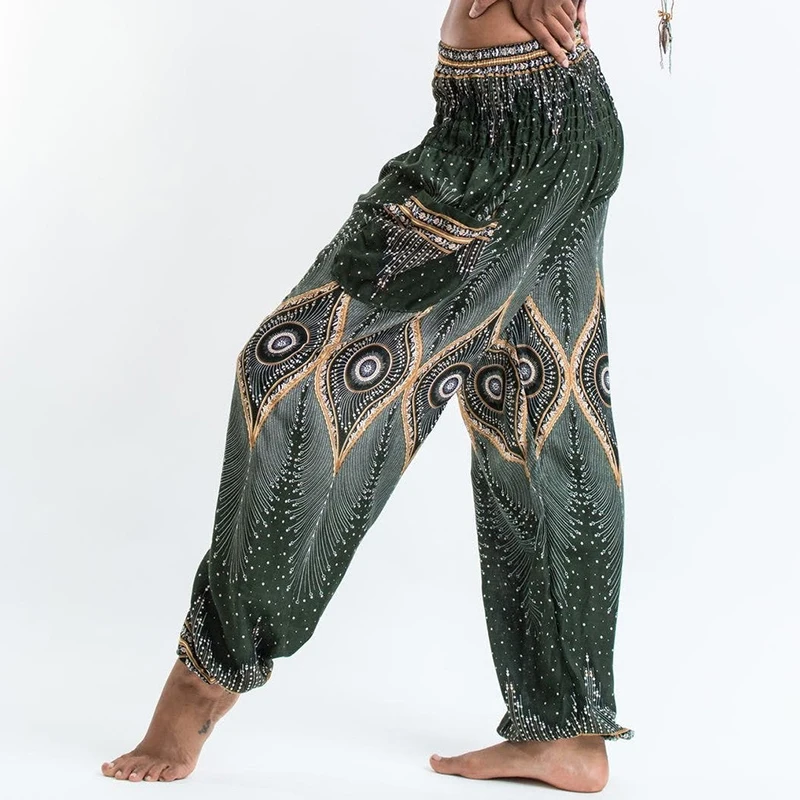 New Floral Print Harem Pants Women Casual Elastic Waist Loose Thai Pants Boho Summer Beachwear Trousers Comfy Home Wear Pants New Floral Print Harem Pants Women Casual Elastic Waist Loose Thai Pants Boho Summer Beachwear Trousers Comfy Home Wear Pants