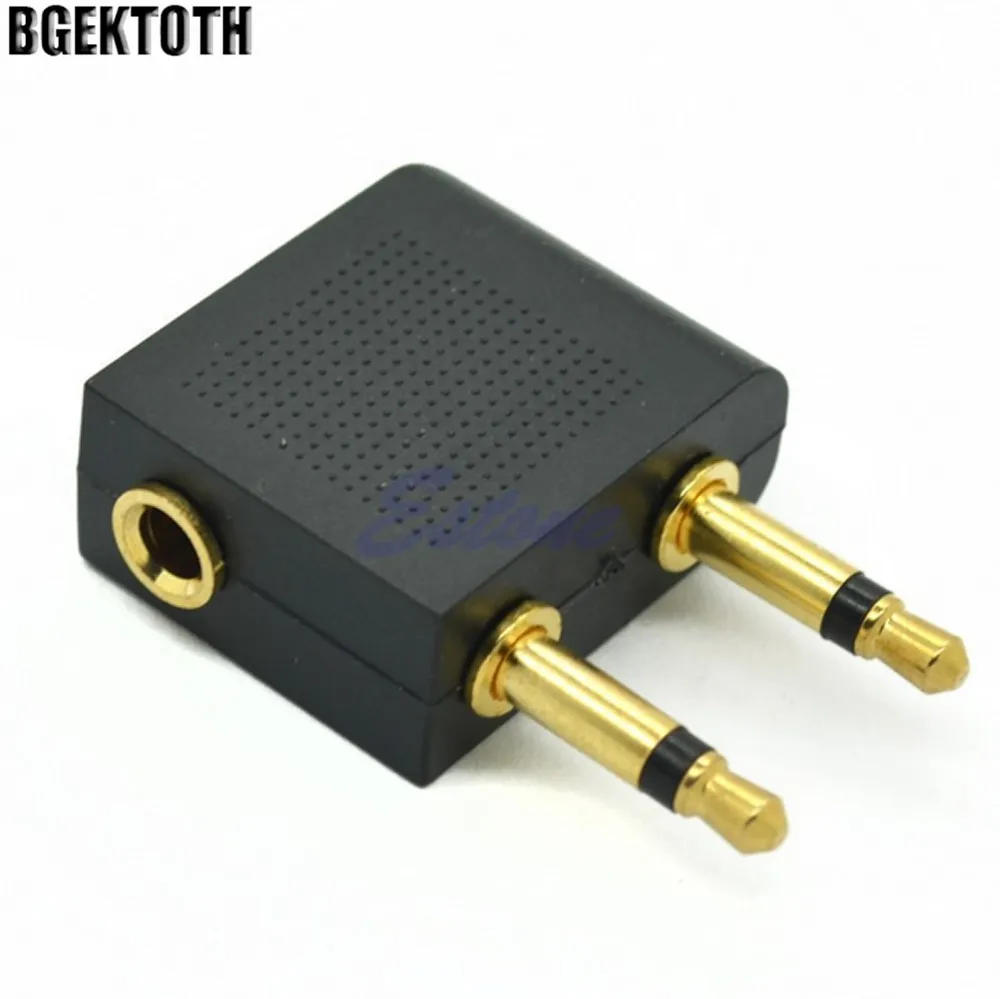 BGEKTOTH 3.5mm to 2x3.5mm Airplane Travel Headphone Earphone Jack Audio