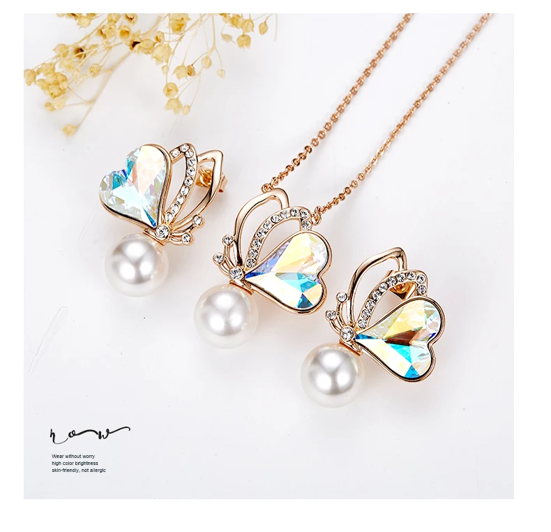 butterfly necklace earring set (11)
