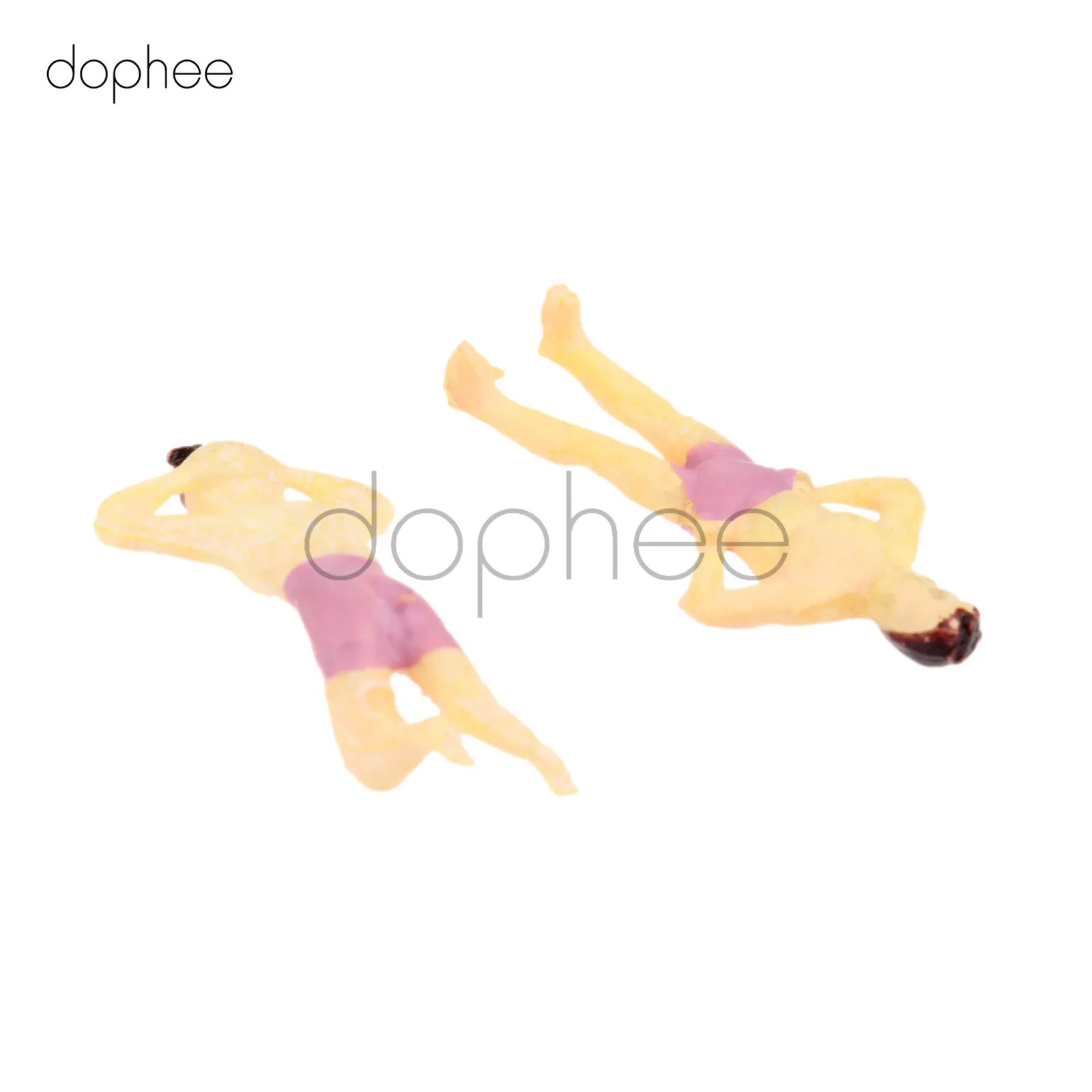 Dophee 100 шт мини Окрашенные Пластиковые модели купальники пляжные Люди Цифры масштаб HO 1:100 для приморского макет сцены
