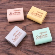 1 упаковка 36 шт Мягкие 4B цветные резиновые ластики для Студенческие карандаши ластик 4 цвета 37x32x14 мм Deli 7542