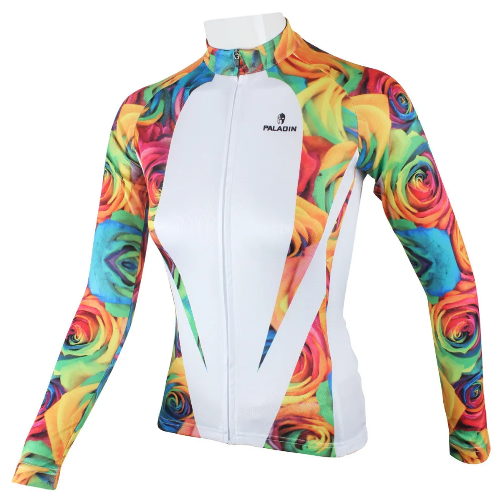Beautiful roses printed cycling jersey MTB road bike clothing retro xxl
