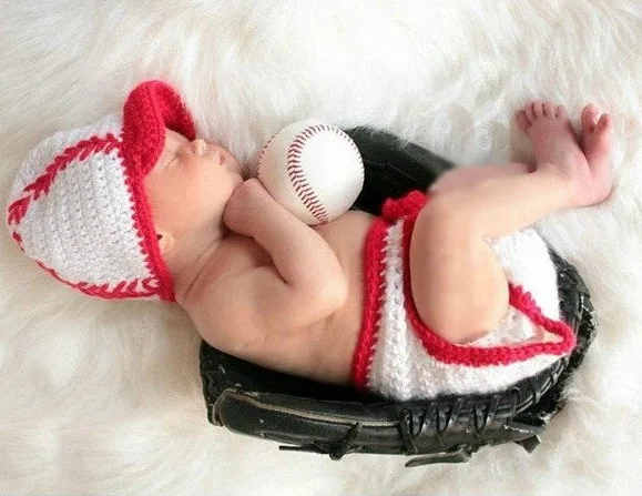crochet baby baseball hat