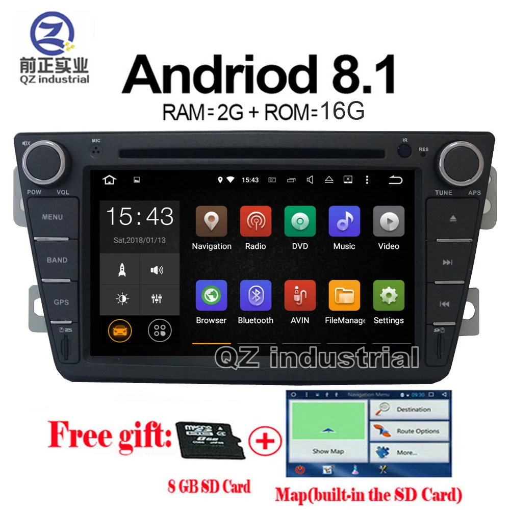QZ промышленных HD 7 дюймов Android 8 1 для Великой стены voleex C30 dvd плеер с 3g 4G WI FI gps BT Радио