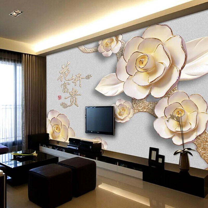 

modern European-style floral wallpaper Blossoming  wallpaper mural WT-12446955