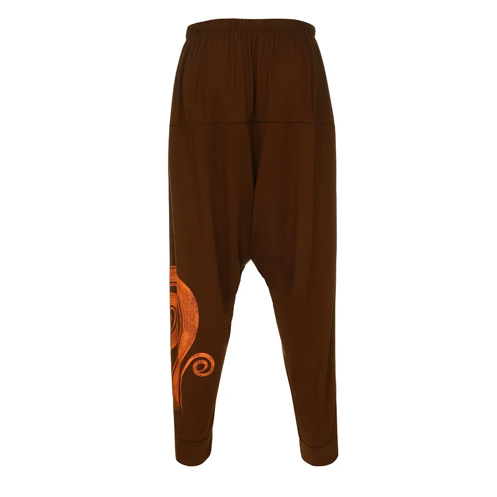 Men Ethnic Printed Overalls Casual Pocket Sport Yoga Work Casual Trouser Pants leggins yoga sports tights Dropshiping#XB25