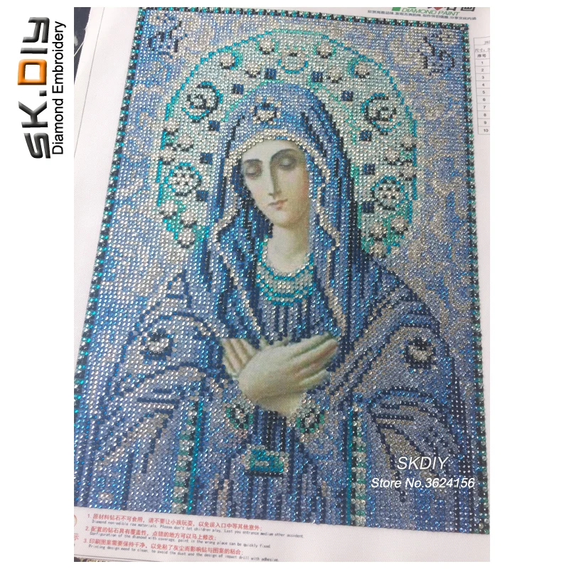 SK DIY иконы Theotokos смягчение злых сердец 5D алмазная вышивка религия Алмазный