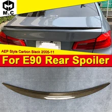 For BMW E90 4-door Sedan Trunk spoiler wing P style Carbon fiber 3 series 325i 330i 335i 325d Rear Diffuser wing spoiler 2005-11 цена For BMW E90 4-door Sedan Trunk spoiler wing P style Carbon fiber 3 series 325i 330i 335i 325d Rear Diffuser wing spoiler 2005-11 цены онлайн