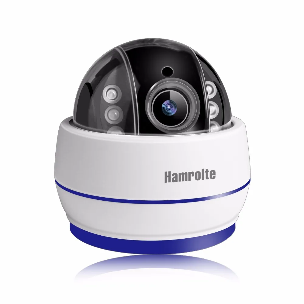 Hamrolte Wifi камера, скоростная купольная камера 1080P 960P 5X Zoom, автоматическая фокусировка, крытая PTZ ip-камера, слот для sd-карты, Аудио запись, Onvif CamHi