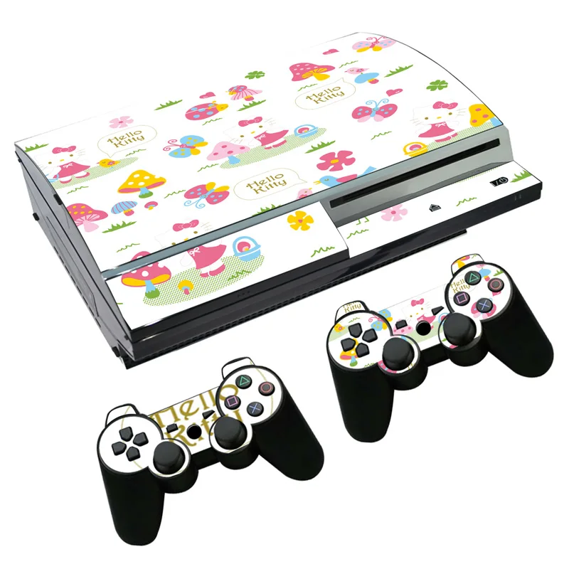 Рисунок «Hello Kitty» кожи Стикеры наклейка для PS3 жира Игровые приставки 3 консоль и контроллеры для PS3 жира скины виниловая клеящаяся пленка