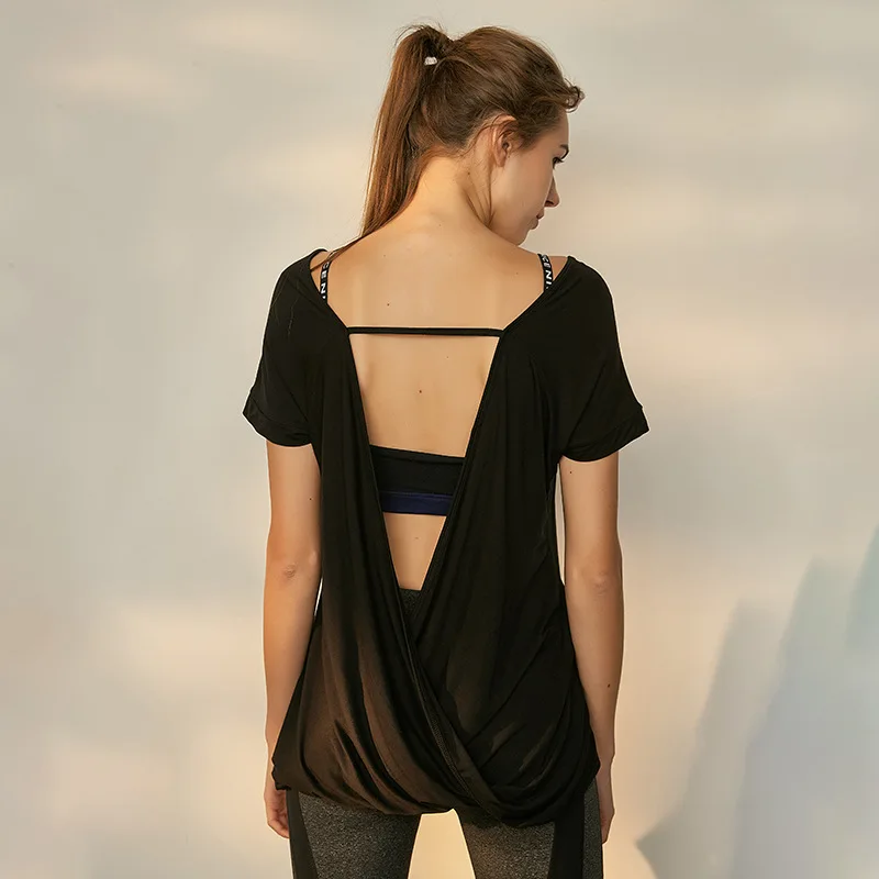 

ESHINES Women Yoga Shirts Tops Women'S Fitness Sports Woman Gym Clothes Sport Shirt For Gym Camiseta Running Mujer Shir Dropship