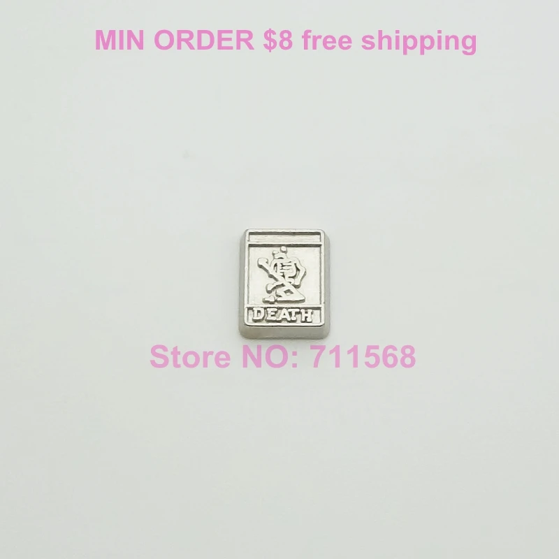 

Death Plate Floating Charms Tarot Card Locket Charms Pendants For DIY Floating Locket Finding Accessories