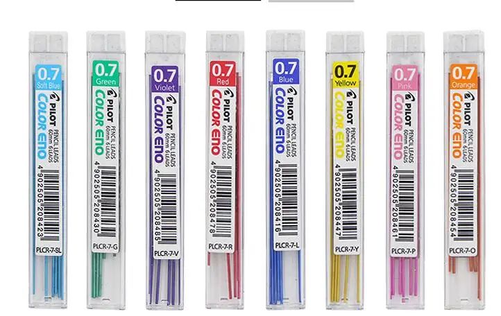 0,7 мм HCR-197 Япония стираемый цветной механический карандаш автоматический карандаш цветной карандаш заправка