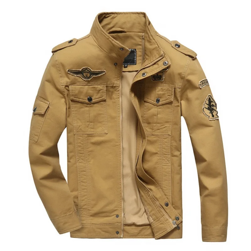 Buy hot sale spring Autumn Mens military Denim jacket