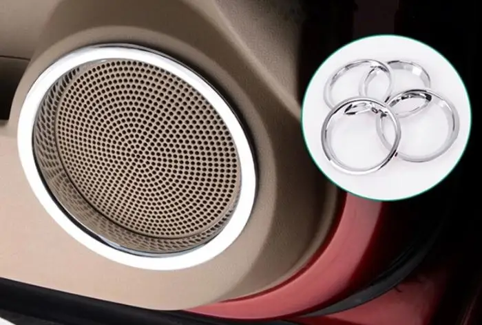 Для Nissan Qashqai J10 Dualis 2008 2009 2010- Автомобильная декоративная круглая крышка для аудиоколонок динамик кольцо 4 шт. в комплекте авто аксессуары