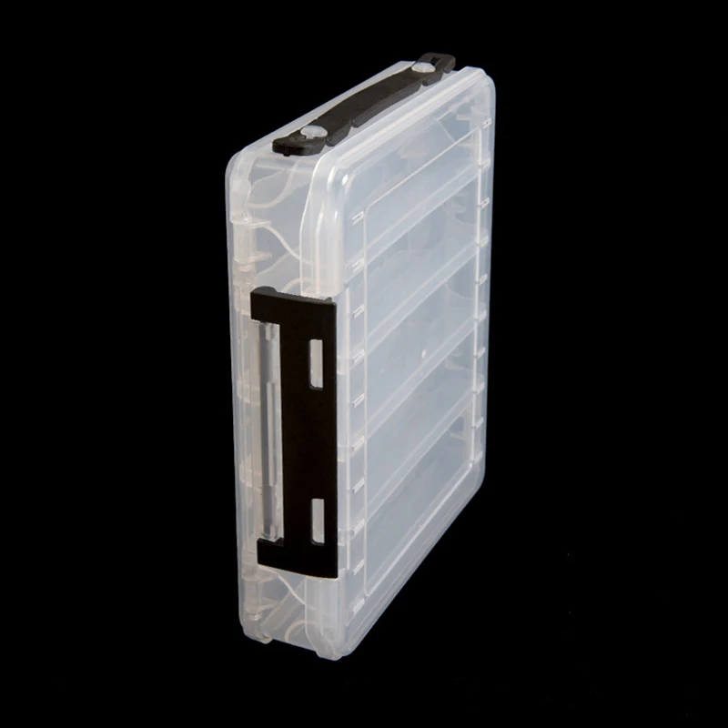 Transparent Plastic Fishing Lure Tackle Box Hook Fishing Accessories Storage Case Double Sided High Strength Box jooyoo
