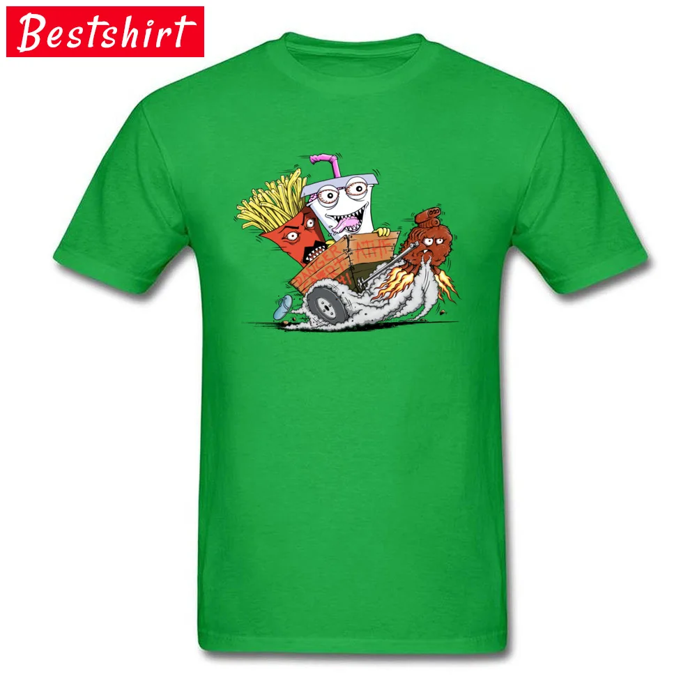 Funny Danger Cart Fink Custom Short Sleeve Summer/Autumn Tops Shirts Plain O-Neck 100% Cotton Clothing Shirt Mens T Shirt Danger Cart Fink green