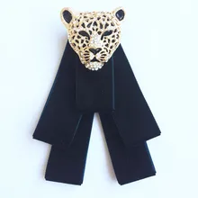 Модная новинка мужской женский свадебный галстук воротник леопардовая голова корейский высококачественный бархат
