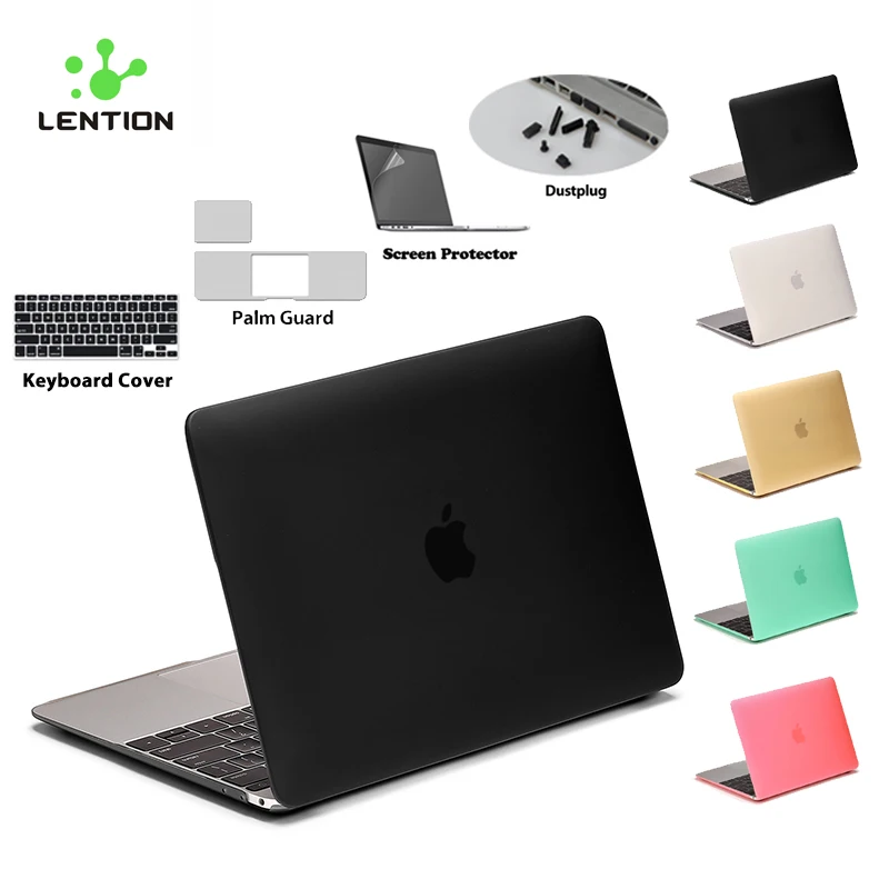 

Matte Hard Case for MacBook Pro/Air/Retina, Clear Coque Cover Funda for Apple Mac Book 11 12 13 15 inch Laptop, with Rubber Feet