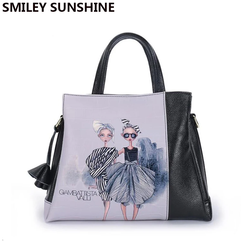 High Quality Genuine Leather Woman Bags 2017 Luxury Female Bag Black Women Leather Handbag Fashion Ladies