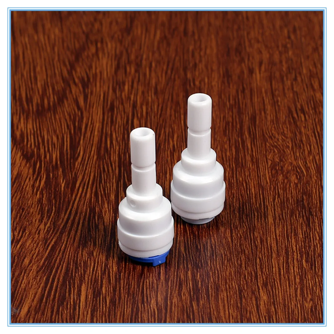 

5pc RO Water Plastic Pipe Fitting Straight 1/4''OD Hose Connection 3/8" Stem Quick Coupling Reverse Osmosis Aquarium System