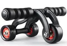 Three Wheel Abdomen Trainer Body Building Ab Roller Home Fitness Training Equipment Free Shipping