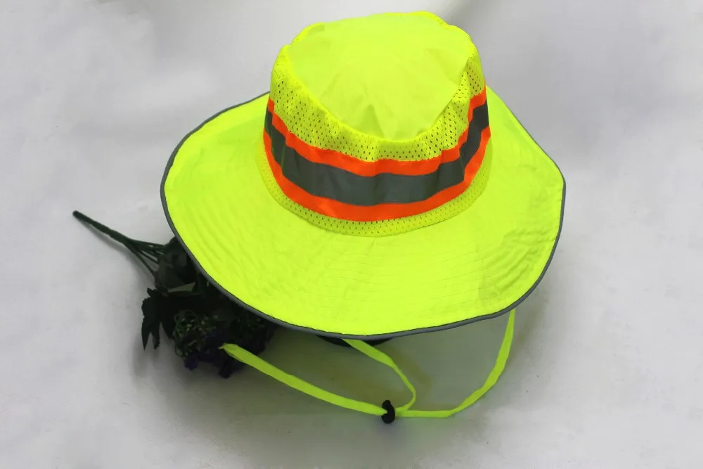 

Hot Sale Adjustable Outdoor Reflective Safety Hat Sun Protection Shade Hat w/Lanyard Workplace Safety Helmet