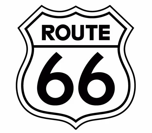 Rushed Diy Poster Vintage Signs Route 66 Number Stickers Living