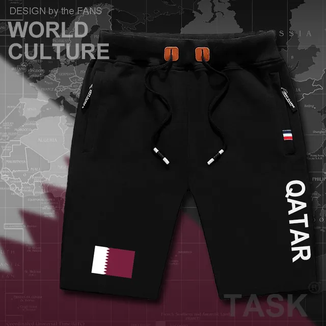 State of Qatar mens shorts beach new men's board shorts flag workout