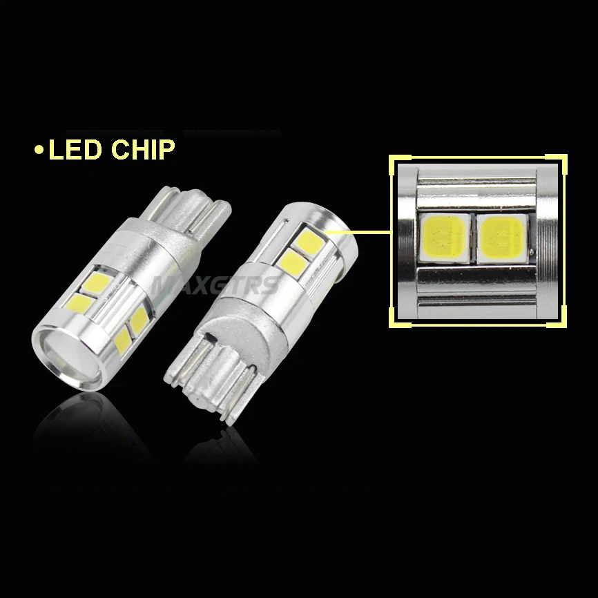2x T10 168 194 W5W 3030 чип светодиодный Белый/Желтый поворотный боковой номерной знак
