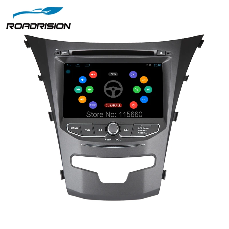 RoadRision 2din 7 &quotавтомобильный dvd плеер Android 6 0 для SsangYong Korando Actyon 2014 2015 авто радио с gps