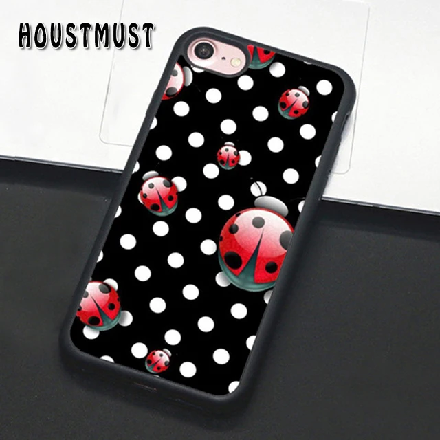 HOUSTMUST Fashion leaf ladybug Ladybug Case cover For iPhone 5S SE 6 6S 7 8 X XR XS max Samsung galaxy S6 S7 edge S8 S9 S10 Plus |