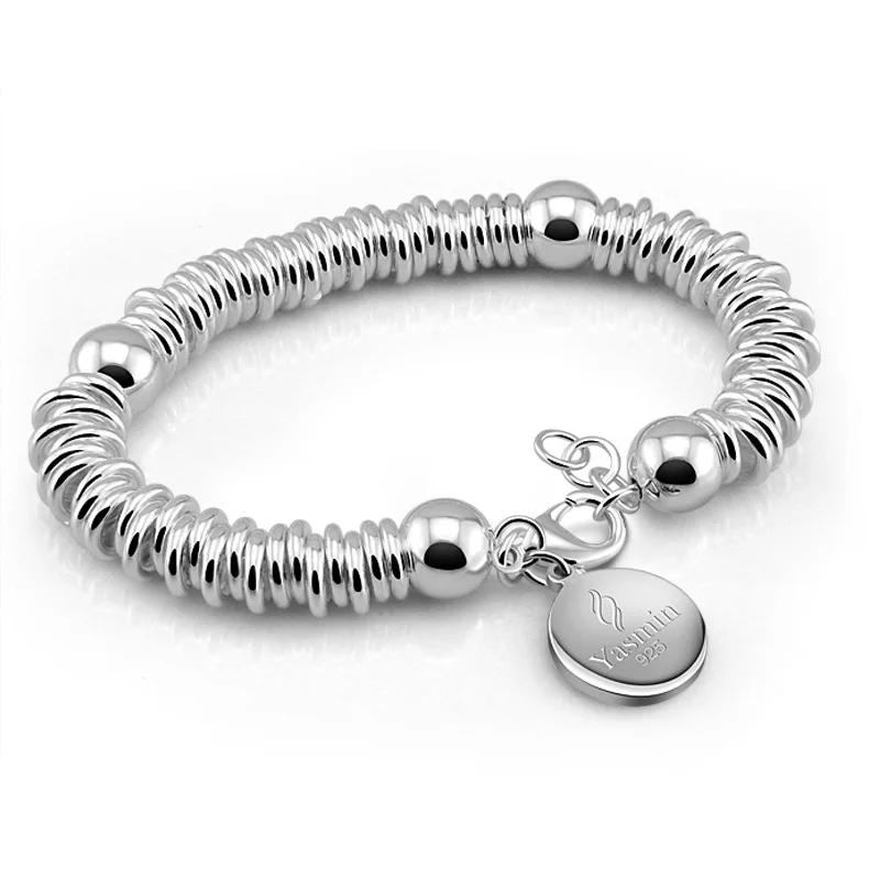 

Free delivery women fashion silver jewelry The solid silver bracelet Ms England style 925 silver bracelet pendant bracelet