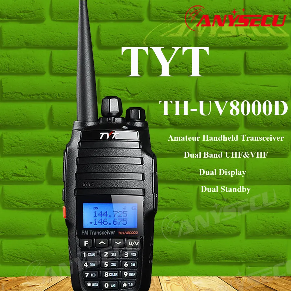 

TYT TH-UV8000D Ultra-high 3600mAh10W Dual Band Handheld FM Transceiver Radio With cross-band function High Gain Antenna