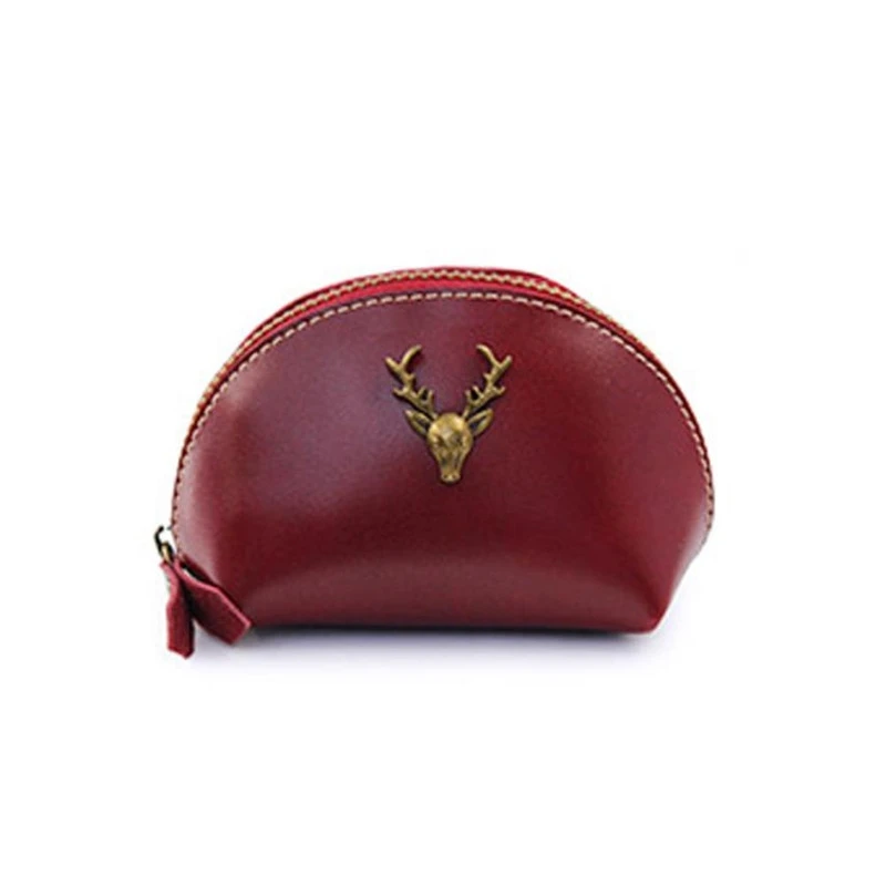 

Fashion Retro Women's purse Mini Lady Wallet Deer head Decor Designer Womens Zero Wallets Small Clutch Coin Purses carteira