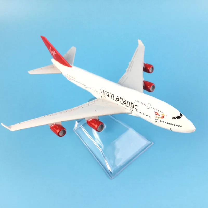 16 см Virgin Atlantic Airways Boeing 747 игрушка &quotсамолет&quot модель самолета металлического