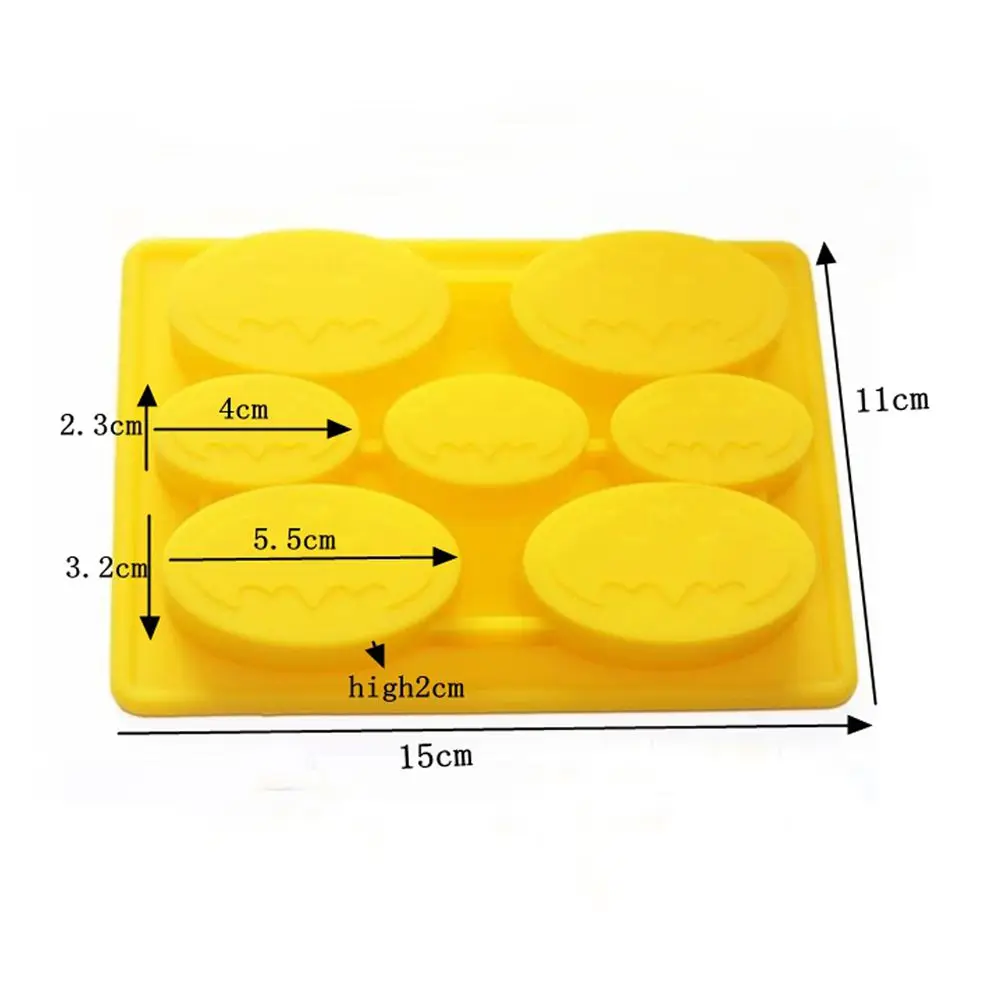 Силиконовая антипригарная форма для выпечки 7 отверстий|silicone bakeware|baking decorationbatman