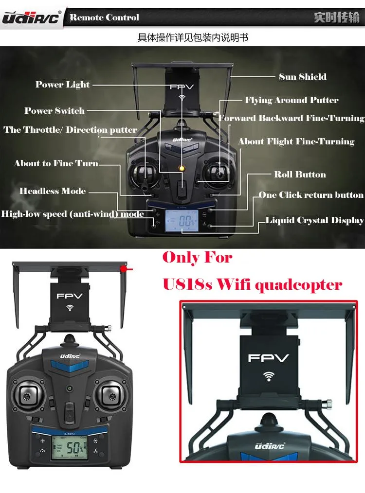 Глобальный Дрон, профессиональный Дрон FPV UDI U818s, Дрон с HD камерой, Радиоуправляемый квадрокоптер, видео в реальном времени VS X8 X8W FSWB