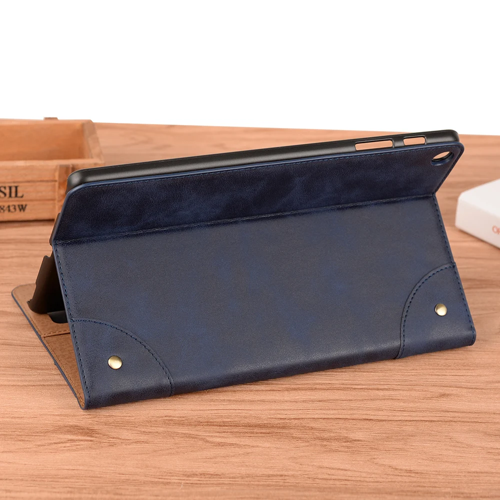 Business Leather Smart Case For Samsung Galaxy Tab A 8.0 2019 S Pen P200 / P205 / SM-P200 / SM-P205 Tablet Support stand Cover image