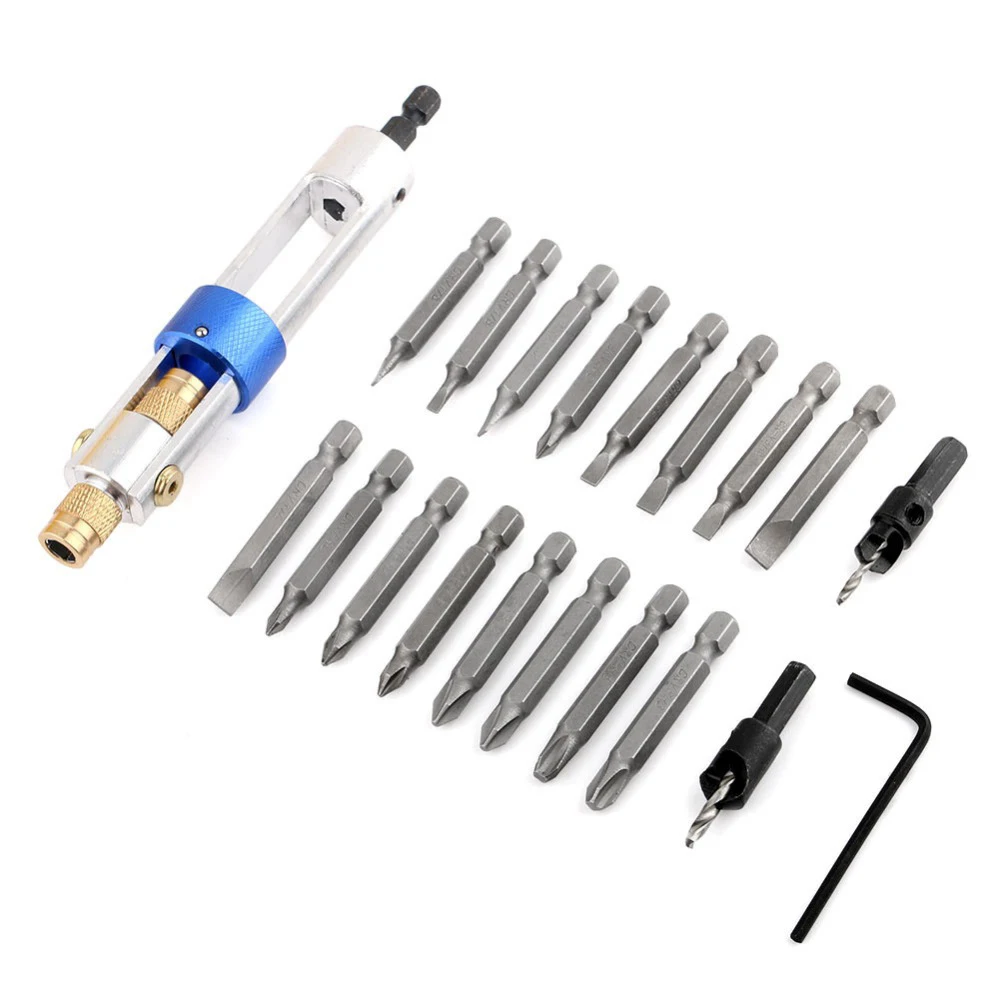 

20pcs/set Half Time Drill Bit Driver Multi Function Screwdriver Tool Screw Power DIY Wrench Phillips Bits Drilling Tools