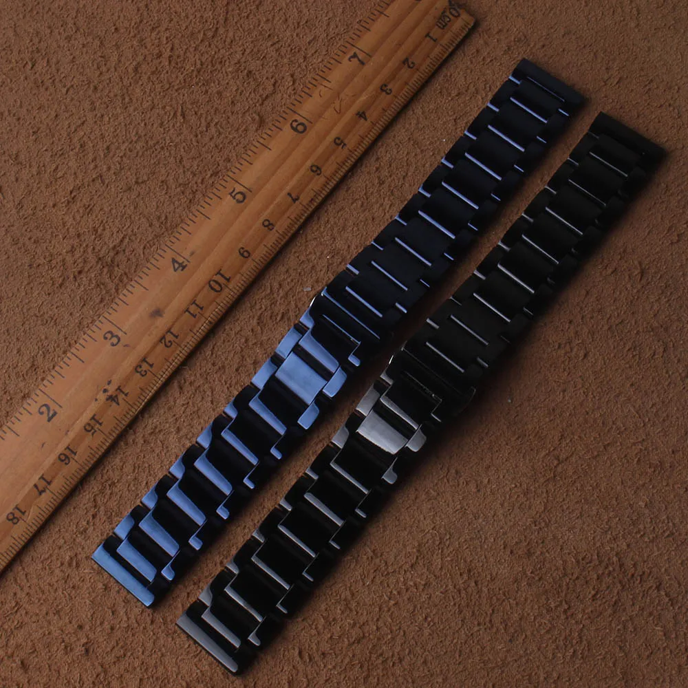 

Watchbands Stainless steel Black Blue Metal Watch strap bracelet 20mm 22mm polished stylish watch band for brand mens hours new