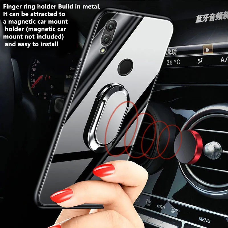 

Honor Note 10 Case For Huawei Honor Note 10 Case Cover For Huawei Honor Note10 Back Case Magnetic Car Holder Finger Ring